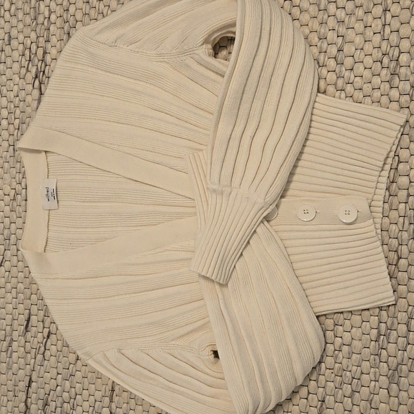 Wilfred Cream Ribbed Cardigan - Picture 3 of 5